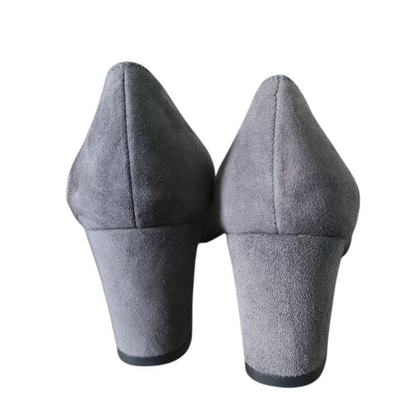 Stuart Weitzman Mary Gray Suede Block Heels Pumps Shoes Women's Size 9.5 M - Picture 4 of 7